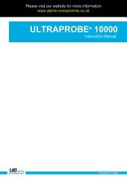 Ultraprobe 10000 Manual - Alpine Components