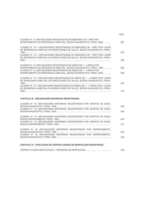 la mortalidad en el peru: 1999-2000 - Bvs.minsa.gob.pe - Ministerio ...