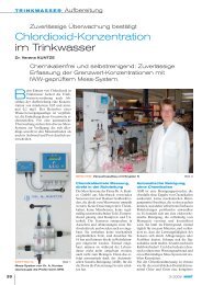 Chlordioxid-Konzentration im Trinkwasser - Dr. A. Kuntze GmbH