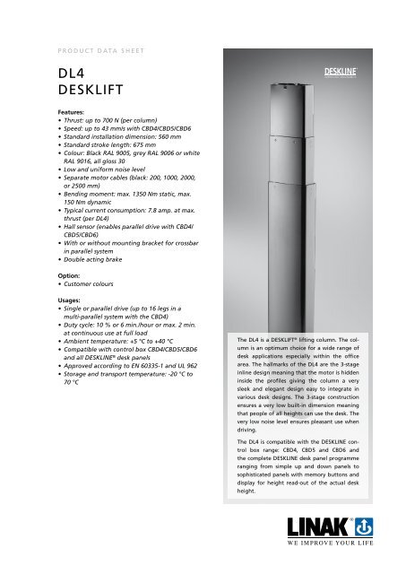 dL4 desKLIFt - Linak