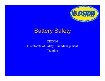 Battery Safety - CECOM