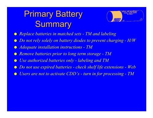 Battery Safety - CECOM