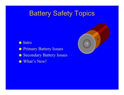 Battery Safety - CECOM