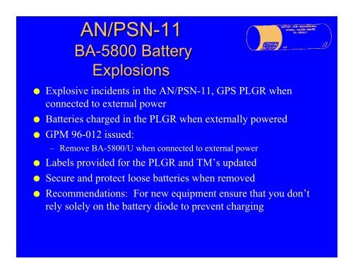 Battery Safety - CECOM