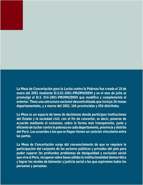 Carta social - Mesa de Concertación para la lucha contra la Pobreza