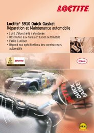 LoctiteÂ® 5910 Quick Gasket RÃ©paration et Maintenance ... - Henkel