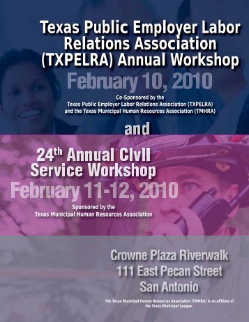 2010 TxPelra/Civil Service Workshops - Texas Municipal League