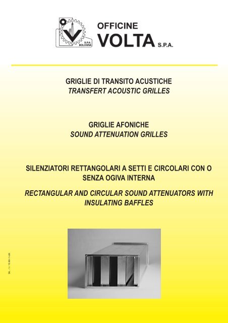 griglie di transito acustiche transfert acoustic ... - Officine Volta SpA