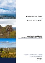 Marillana Iron Ore Project - Environmental Protection Authority