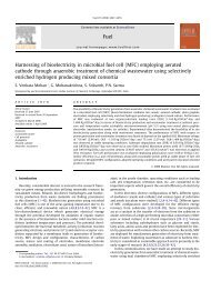 Harnessing of bioelectricity in microbial fuel cell (MFC) employing ...