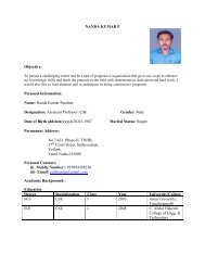 Nanda Kumar Pandian Designation: Assistant Professor /CSE ...