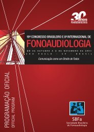 Programa oficial - Sociedade Brasileira de Fonoaudiologia