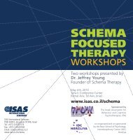 schema focused therapy - ISAS International Seminars