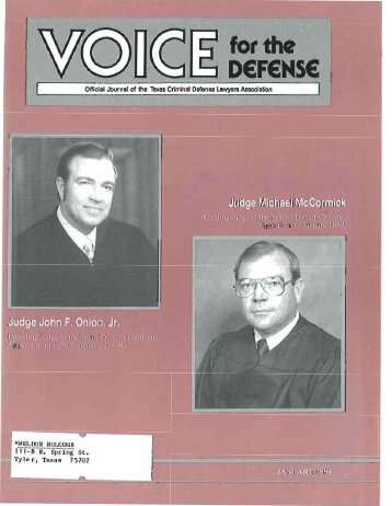 Judge Michael McC _ nick - Voice For The Defense Online
