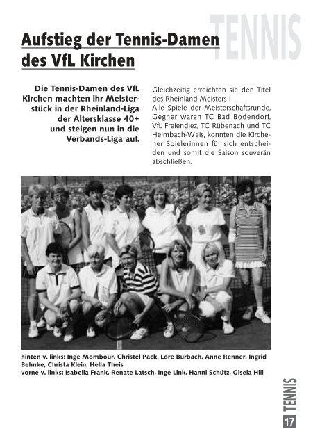 tennis - Schachverein Betzdorf/Kirchen