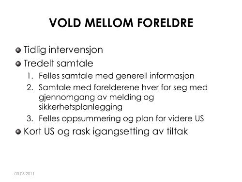 vold mellom foreldre