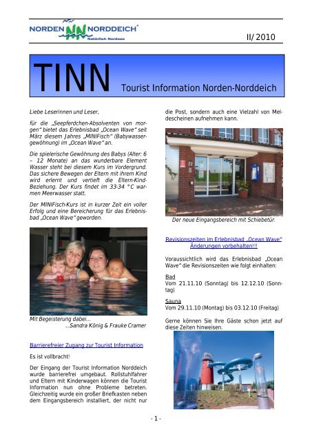 TINN Tourist Information Norden-Norddeich - Nordsee Immobilien