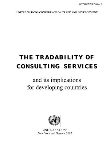 Tradability of Consulting Services - unctad