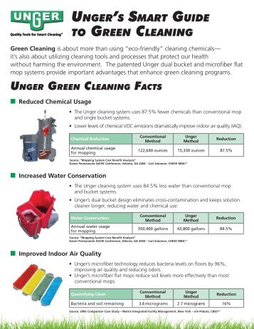 UNGER'S SMART GUIDE TO GREEN CLEANING