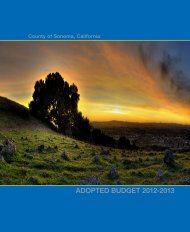 Adopted Budget Fiscal Year 2012-2013 - Sonoma County