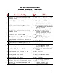 P.G courses list - Department of Collegiate Education