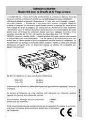 OpÃ©ration & Maintien ModÃ¨le 600 Banc de Chauffe et ... - C R Clarke