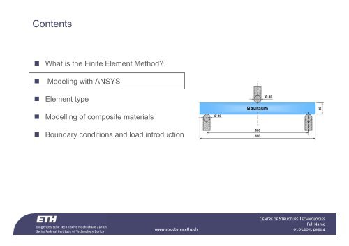 Finite Element Modeling with ANSYS - ETH