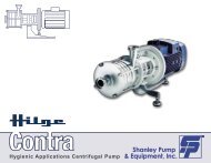 Hilge CONTRA Stainless Steel Hygienic Applications Centrifugal ...