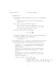 Math 230 Practice Exam 1 Solutions