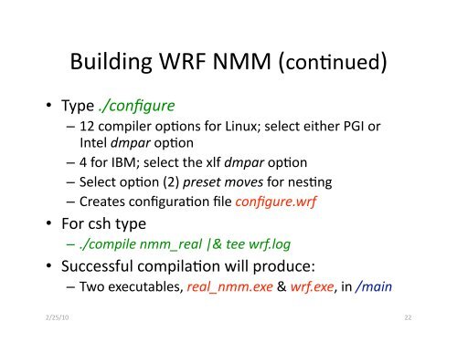 Download, Configure & Compile, of the HWRF Components