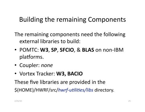 Download, Configure & Compile, of the HWRF Components