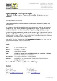 Einladung Freizeit-Kicker-Turnier SFD-VFL 2011 - VfL Bollingen