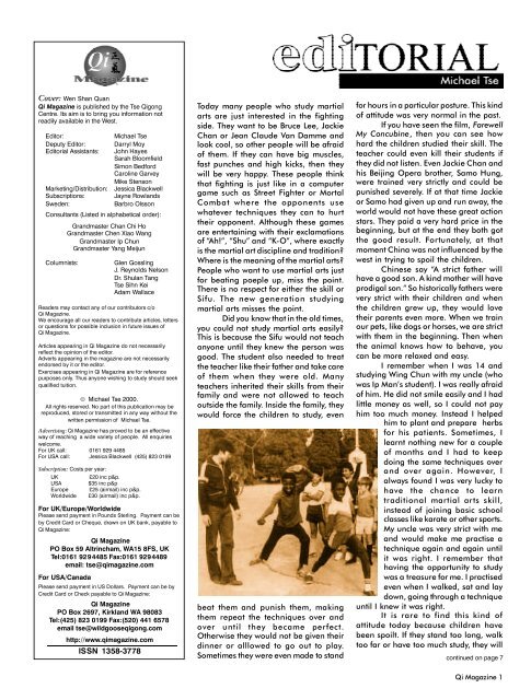 Issue 49 - Tse Qigong Centre