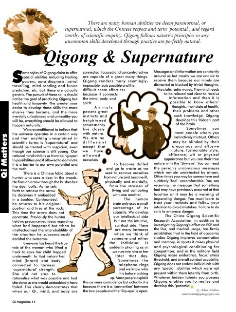 Issue 49 - Tse Qigong Centre