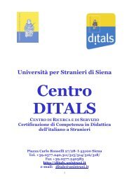 NOTIZIARIO DITALS 2011 - UniversitÃ  per Stranieri di Siena