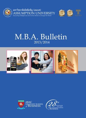 MBA Bulletin - Assumption University of Thailand