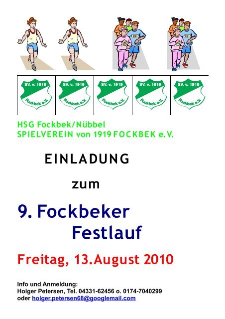 Anmeldung zum 9. Fockbeker Festlauf - VfL Bokel