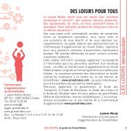 des loisirs pour tous - La Communauté d'agglomération du Grand ...