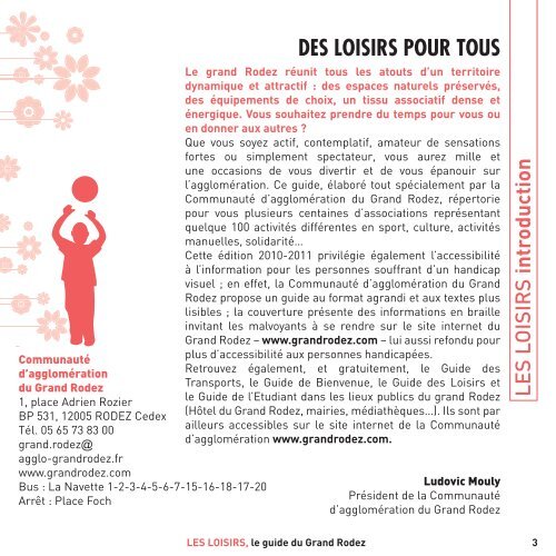 des loisirs pour tous - La Communauté d'agglomération du Grand ...