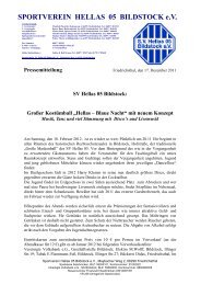 Pressebericht zum neuen Konzept Blaue Nacht 2012 - SV Hellas 05 ...