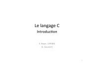 Transparents sur le langage C - Ufr IMA Grenoble