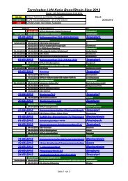 Terminplan LVN Kreis Bonn/Rhein-Sieg 2013
