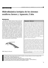 Hidrodinámica isotópica de los sistemas acuíferos Jaruco y ... - alhsud