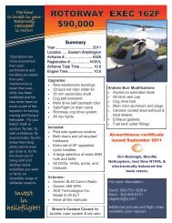 ROTORWAY EXEC 162F $90,000 - Barnstormers