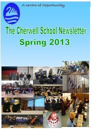 Spring 2013 Newsletter - Cherwell School