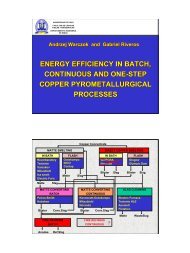 energy efficiency in batch, continuous and one-step copper - prien