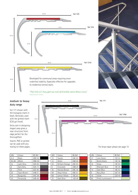 Vulcan Tread Nosing, Steps and Tactile Produ... - Barbour Product ...