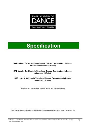 Advanced Foundation, 1 and 2 - Royal Academy of Dance