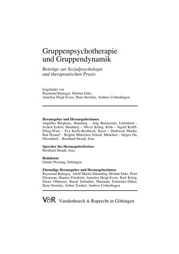 Gruppenpsychotherapie und Gruppendynamik - Deutsche ...