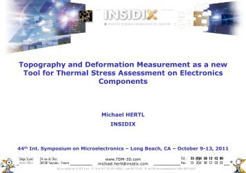 TDM - IMAPS 44th International Symposium on Microelectronics